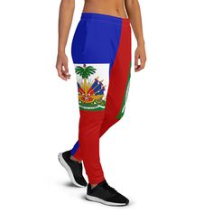 Haiti Flag - Women's Joggers - Properttees Joggers Womens