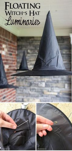 the instructions for how to make a witch's hat