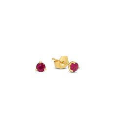 Ruby Martini Stud Earrings - 14K  - Olive & Chain Fine Jewelry Formal Event, Martini, Ruby, Yellow Gold, Stud Earrings, Yellow, Gold