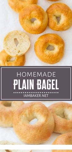 homemade plain bagel is the perfect snack for lunch