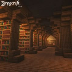 a room filled with lots of books on top of wooden shelves in front of a wall