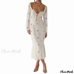 Olivia Mark - Sensual Silk Long Dress with Beautiful Brocade Mirror Palais Maria Dress, Flared Sleeve Mini Dress, Mirror Palais Aesthetic, Socialite Style, Mirror Palais, Nashville Outfits, Silk Dress Long, Plunge Dress, White Dress Party