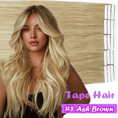 Tape In Extensions Silky Straight Hair #8 Ash Brown Color 100% Real Human Hair Seamless Hair Ash Brown Color, Silky Straight Hair, Seamless Hair Extensions, Tape In Extensions, Ash Brown, Real Human Hair, Straight Hair, Brown Color, Straight Hairstyles