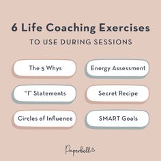 6 life coaching exercises to use during session