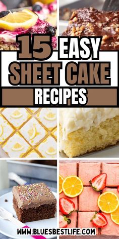 15 easy sheet cake recipes that are perfect for desserts and cakes to bake