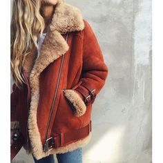 Plain Coats, Asymmetrical Coat, Fall Fashion Coats, Sheepskin Coat, Faux Fur Collar, Chunky Sweater