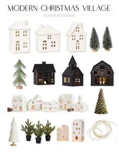 the modern christmas village is featured in this holiday advertiser's guide for house and home decor