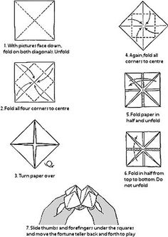 instructions to make an origami bird with pictures and instructions on how to fold it