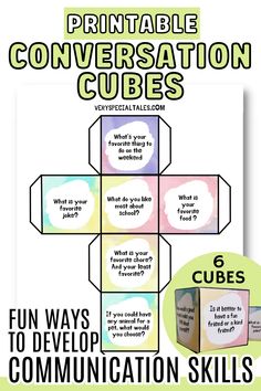 the printable conversation cubes for communication skills