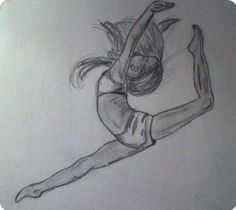 a drawing of a girl doing a handstand