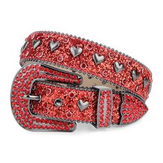 PRICES MAY VARY. Durable Rhinestone Belt: This fashionable belt is made of leather and rhinestones. This heart shaped synthetic belt for women is studded with rhinestones and we reinforced it so it won't fall off and will last for a long time. Covered with High-Quality sparkling rhinestones and studs,luxury and fashion. Popular Design: Heart-shaped rhinestone design embellishes clothing and adds charm to your clothing. There are pearl edging on both sides of the belt, which is exquisite and beau Punk Cowboy, Bohemian Costume, Western Bling, Embellished Clothing, Belt For Men, Luxury Belts, Belt For Women, Jean Pants, Rhinestone Belt