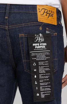 These yarn-dyed denim jeans boast contrast stitching and a hint of stretch for day-one comfort. 14" leg opening; 10 1/2" front rise Zip fly with button closure Five-pocket style 84% cotton, 15% recycled cotton, 1% elastane Machine wash, tumble dry Imported Jeans Packaging, Dark Wash Rigid Denim Bottoms For Streetwear, Luxury Dark Wash Rigid Denim Cargo Jeans, Luxury Dark Wash Cotton Cargo Jeans, Luxury Dark Wash Rigid Denim Jeans, Rugged Five-pocket Jeans In Rigid Denim, Jean Pockets, 3d Laser, Premium Denim