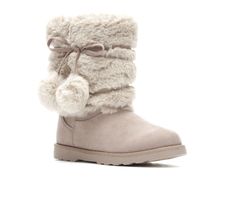 For cute and cozy winter style, give her the Makalu Cozy Land faux fur boot. She'll be the cutest little snow angel with these slip on boots featuring plush faux fur shaft, sweet bow and pom-pom accents, and an easy on and off design. Soft microfiber upper,Cute pom pom accents,7 1/2 inch shaft height,Textured outsole for traction,Plush faux fur covered shaft,Full-length zipper at the instep for easy on wear,Cozy faux fur lining,Cushioned footbed | Girls' Makalu Little Kid & Big Kid Cozy Land Cozy Winter Style, Cozy Winter Fashion, Womens Tall Boots, Snow Angel, Faux Fur Boots, Snow Angels, Slip On Boots, Shoe Carnival, Fur Boots