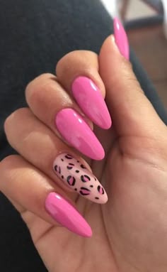 Leopard Print Pink Nails, Dry Cracked Cuticles, Cracked Nails, Pink Tip Nails, Bright Nail Art, Beauty Hacks Nails, Lips Nails, Sassy Nails