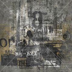 an abstract grungy background with various numbers and symbols on it's surface