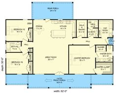 the floor plan for a two story house