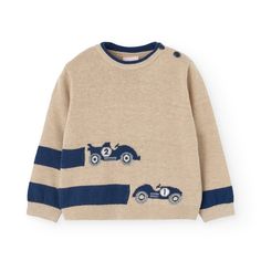 Voici Un Pull Tricoté Pour Bébé Garçon, Idéal Pour L'hiver. Son Tissu Tricoté Et Ses Manches Longues Apportent Chaleur Et Confort. L'encolure Ronde Facilite L'habillage De L'enfant. Le Vêtement Est De Couleur Beige Camel, Une Teinte Neutre Et Polyvalente. L'imprimé Ajoute Une Touche Amusante Et Attrayante. Les Tailles Disponibles Vont De 12 Mois À 8 Ans. Ce Pull Est Un Choix Parfait Pour Garder Votre Enfant Au Chaud Et Avec Style Pendant Les Mois Les Plus Froids. Composition:55%coton 42%polyeste