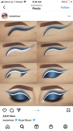 Eye Makeup On Hand Step By Step, Make Up Bleu, Eye Makeup On Hand, Eye Makeup Images, Hand Makeup, Makeup Nails Designs