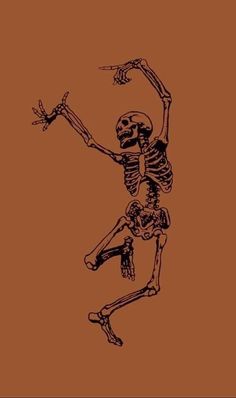 a drawing of a skeleton dancing