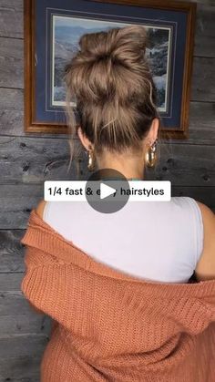 Easy Hairstyles Quick, How To Cut Nails, Bun Tutorial, Hair Upstyles, Hairstyles Over 50, Short Hair Updo, Hair Bun, In A Hurry, Beautiful Long Hair