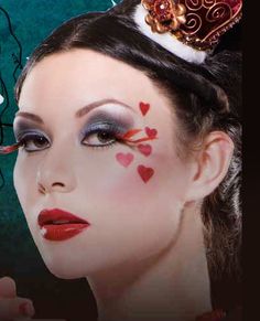 Fantasy Make-up, 21st Ideas, Make Carnaval, Wonder Land, Theatrical Makeup, Queen Makeup