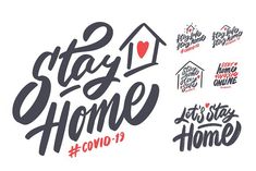 some type of lettering that says stay home