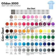 the color chart for gilan 5000