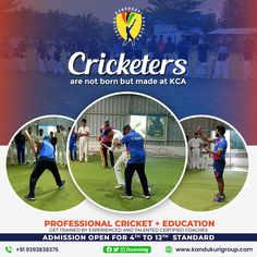 an advertisement for crickets is shown in three different images, including the image of two men