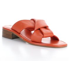 Finish off your sunny-day ensembles with the on-trend appeal of these knotted slip-on sandals flaunting cushioned insoles and stacked heels. From Bos. & Co. Food Babe, Leather Slip Ons, Stacked Heel, Slip On Sandal, Sunny Days, Sunnies, Fashion Shoes, Fashion Beauty, Slip On