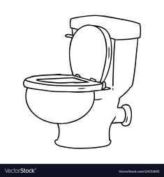 a black and white drawing of a toilet