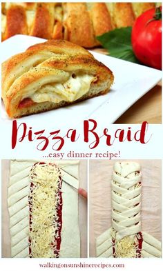 pizza braid is an easy dinner recipe