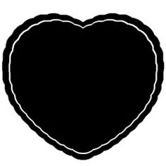 a black and white photo of a heart shaped object with scalloped edges in the shape of a frame