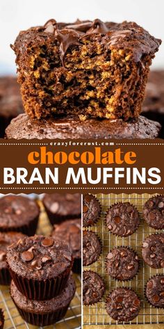 These Healthy Double Chocolate Bran Muffins are your go-to for an easy healthy breakfast! Moist, crumbly, and made in just a few steps, they’re a delicious way to enjoy chocolate while staying on track with your health goals! Chocolate Chip Bran Muffins, Back To School Food Ideas, School Food Ideas, Back To School Food, Easy Breakfast On The Go, Bran Muffin Recipe, Flake Recipes, Muffin Flavors, Bran Muffin Recipes