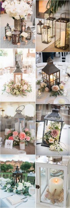 many different pictures of flowers and lanterns