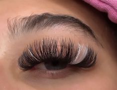 Lash Extensions With Color White, Halloween Eyelashes Extensions, Sparkly Lash Extensions, Fun Lash Extensions, Colour Lash Extensions, Black And White Eyelash Extensions, Black And White Lash Extensions, Lash Sets With Color, Christmas Eyelash Extensions