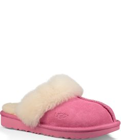 From UGG &#x2C; the Girls' Cozy II Slip-On Slippers feature:Suede upperNylon bindingFabric liningSynthetic outsoleTreadlite  by UGG outsoleImported. Simple Wedding Centerpieces, Kids Uggs, Swag Shoes, Dillard's, Slide Slipper, Latest Trends, Slippers, Slip On, Purple