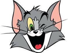 an image of a cartoon cat with its mouth open