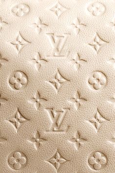 an image of a louis vuitton pattern on white leather