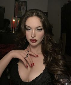 Vampire Beauty, Glossy Makeup, Best Friend Photography, Make Up Inspo, Doll Makeup, Fancy Makeup, Aesthetic Fits, Glowing Makeup, Seductive Clothes