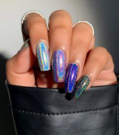 Blue Cat Eye, Velvet Nails, Glass Nails