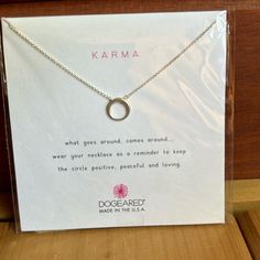 Dogeared “Karma” What Goes Around, Comes Around Sterling Silver 16” With Extender 82424jba Dogeared Jewelry, Karma Necklace, What Goes Around Comes Around, Go Around, Fashion Group, Womens Jewelry Necklace, Encouragement, Jewelry Necklaces, Necklaces