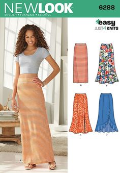 21+ Pretty Picture of Skirt Sewing Patterns Skirt Sewing Patterns 6288 New Look Pattern Misses Pull On Knit Skirts  #EasySewingPatterns Skirt Pic, Knit Skirts, Pencil Skirt Pattern, New Look Patterns, Knit Maxi Skirt, Womens Maxi Skirts, Skirt Patterns Sewing, Skirt Maxi, Simplicity Sewing