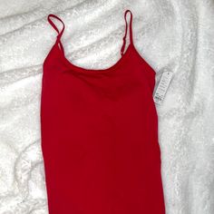 Kohls Red Tank Top Size Small New W Tags Red Seamless Camisole Tank Top, Red Seamless Cami Top, Red Stretch Seamless Tank Top, Red Stretch Camisole Tank Top, Trendy Red Camisole Tank Top, Red Seamless Camisole Top, Basic Red Tank Top For Summer, Basic Red Stretch Tank Top, Casual Red Top With Spaghetti Straps