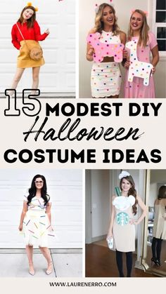 15 Modest DIY Halloween Costume Ideas For Women Miss Rachel Halloween Costume, Eye Candy Costume, Adult Easy Halloween Costumes, No Costume Costume, Cute Work Halloween Costumes For Women, Pencil Costume Diy, Animal Cracker Costume, Adult Costume Ideas Women, Starbucks Costume Womens