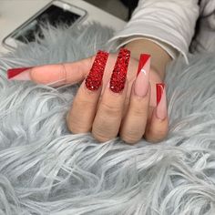 Red Acrylic Nails, Simple Acrylic Nails, Fall Acrylic Nails