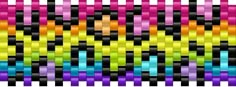 the pixel pattern is colorful and has many different colors