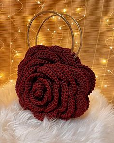 Introducing the Bagstreetgirls Rose Bag - a masterpiece of craftsmanship and elegance. 🌹 Handmade with meticulous care, this Flower Purse is not just a bag; it's a work of art. The Crochet Rose Shaped design adds a touch of whimsy and romance to your ensemble, making it the perfect accessory for those who appreciate the extraordinary. 💐 The colorful and chic uniqueness of this bag sets it apart from the ordinary. It's not just a purse; it's a statement piece that reflects individuality and sty Crochet Rose Bag, Entrance Luxury, Rose Purse, Rose Bag, Flower Purses, Small Shoulder Bags, Yarn Bag, Crochet Rose, Chic Bags