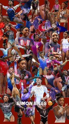 a collage of different women in leotards and bodysuits, all with their hands on their hips