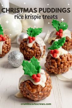 some christmas treats are sitting on a table