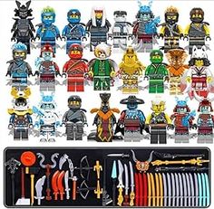 lego minifigurs are shown in this image